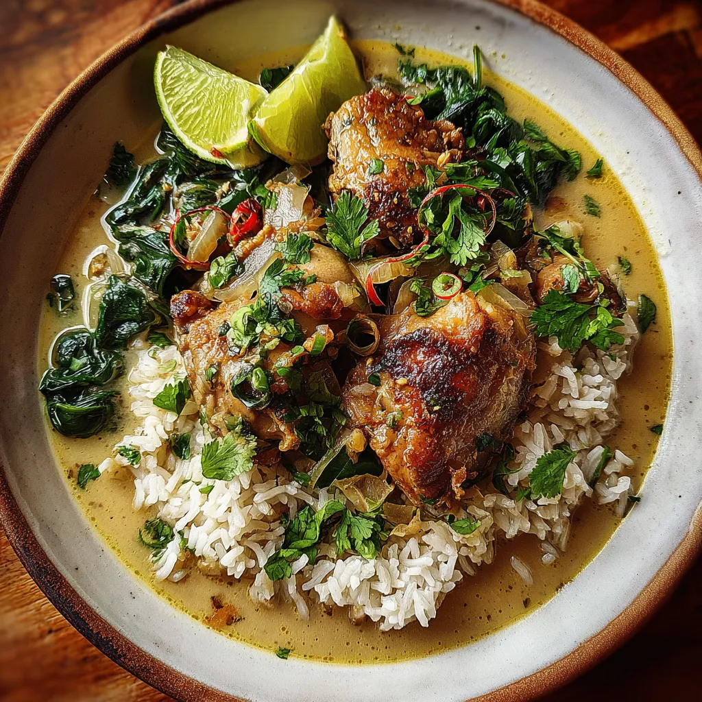 One-Pot Coconut Chicken Brothy Rice – Recipes By Alba